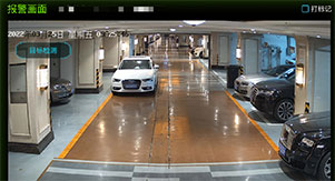 Fire-lane occupancy detection scene