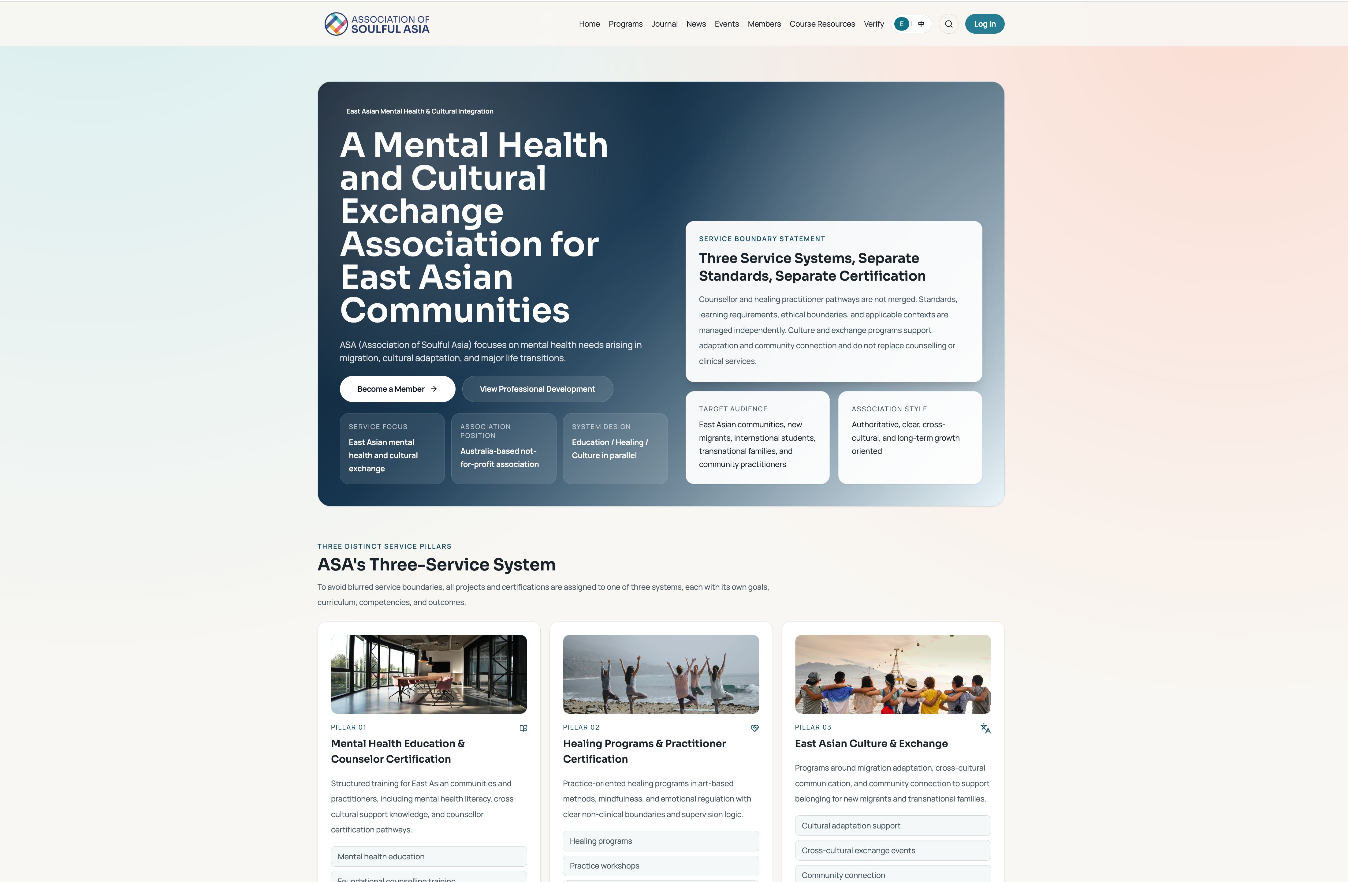 High-resolution homepage screenshot for the Soulful Asia service platform case study